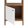 71" Bixby Bookshelf Display Walnut/White - Modway: Modern Vertical Storage, 4 Shelves, Metal Hardware - image 4 of 4