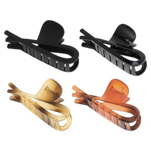 Unique Bargains Women's Fashionable Cross Hair Clips 4 Pcs - 1 of 4