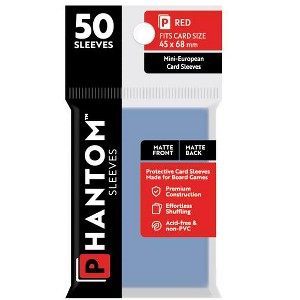 Phantom Sleeves: "Red Size" (45mm x 68mm) - Matte/Matte (50) (Compatible with: Mini-European Card Sleeves) - 1 of 1