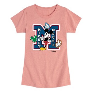 Girls' - Disney - Mickey Mouse Fitted Short Sleeve Graphic T-Shirt - 1 of 4