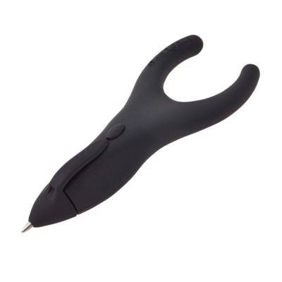Penagain Ergo-Sof Retractable Ballpoint Pen, Black, Black Ink (Case of 4)