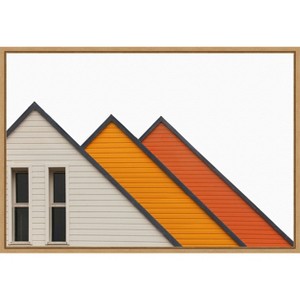 Amanti Art Triangle Houses by Massimo Della Latta Canvas Wall Art Print Framed 23 x 16-in. - 1 of 4