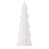 Aghana Digitals 112cm White Solid Pine Wood Decorative Christmas Tree - Rustic DIY-Friendly Indoor - 3 of 4