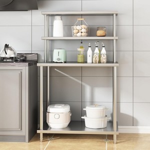 30"x24" Stainless Steel Work Table with Adjustable Overshelf - 1 of 4