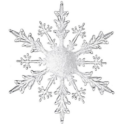 Sullivans Snowflake With Beads Wood Ornament 4.5h White & Black : Target