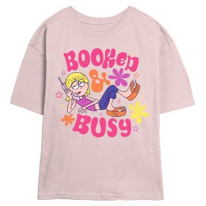 Juniors Lizzie McGuire Retro Flowers Phone Call T Shirt - 1 of 2