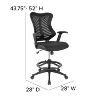 Flash Furniture High Back Designer Black Mesh Drafting Chair with LeatherSoft Sides and Adjustable Arms - 4 of 4