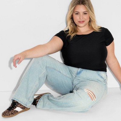 Women's Mid-Rise Straight Jeans - Wild Fable™