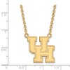 Black Bow Jewelry 10k Yellow Gold Houston Cougars NCAA Necklace 18 Inch - 2 of 4