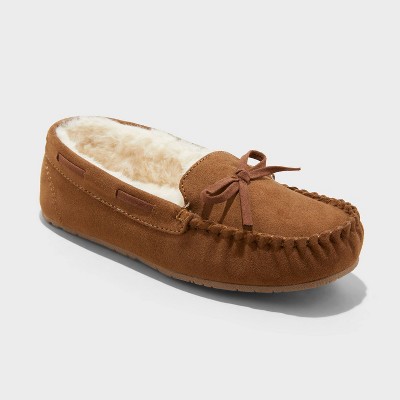 Kids' Cadi Moccasin Slippers - Cat & Jack™ Chestnut