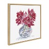 Kate and Laurel 3 Red Roses by Patricia Shaw, 22x22, Natural - 2 of 4