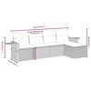 vidaXL Garden Sofa Set Grey Poly Rattan, Powder-Coated Steel 5 Seater - 4 of 4