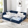 Full Size Storage Upholstered Tufted Bed Frame, Sofa Bed Frame with Comfortable Backrest and Armrests - 3 of 4