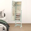 Tangkula Mirrored Jewelry Armoire Standing Jewelry Cabinet w/ Full-Length Mirror Inner Makeup Mirror - 2 of 4