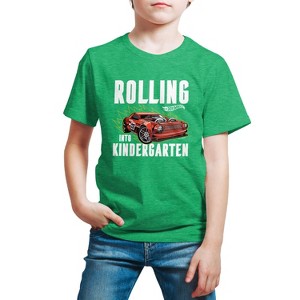 Boys' - Hot Wheels - Rolling Into Kindergarten Short Sleeve Graphic T-Shirt - 1 of 4