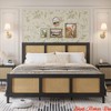 Bed Frame w/ Headboard, Boho Cane Platform Bed Frame w/Strong Metal Slats, Noise-Free, No Box Spring Needed - 3 of 4