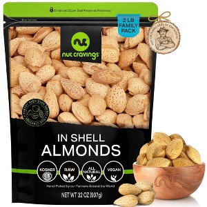 Nut Cravings Whole Natural Almonds in Shell - Raw, Fresh, and Delicious - 1 of 4