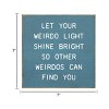 Slickblue Funny Weirdo Quote Wood Sign – Rustic 7x7 Wall Art – Unique Home Decor Plaque, Multiple Color Options - 3 of 3