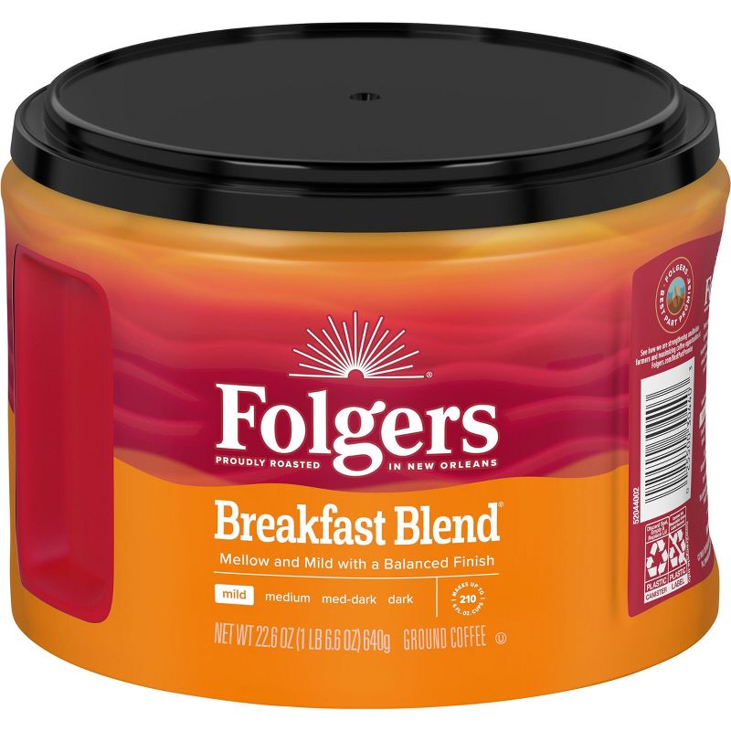 Folgers Breakfast Blend Light Roast Coffee 22.6oz, 6 of 10