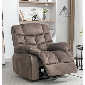 DOMETOUR Single Recliner Chair for Living Room, Manual Reclining Sofa with Breathable Fabric - 1 of 3