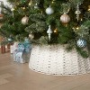 Large Round Tapered Rope Tree Collar White/Metallic - Wondershop™ - image 2 of 3