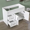 Bath Vanity Cabinet without Top 42 in. W x 21.5 in. D x 33.5 in. H Bathroom Vanity in White with Brushed Nickel Handle - 4 of 4