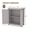 SKRAN Potting Bench with Storage Cabinet and Metal Table Top for Outdoor Patio,Outdoor Work Station Table - 3 of 4