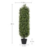 COWLOWN 4FT Artificial Boxwood Topiary Trees, Set of 2 - Faux Evergreen Plants for Outdoor Decor - 2 of 4