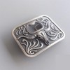 phiestina Vintage Silver Plated Long Horn Bull Bottle Opener Belt Buckle, Heavy Duty Zinc Alloy - 3 of 4