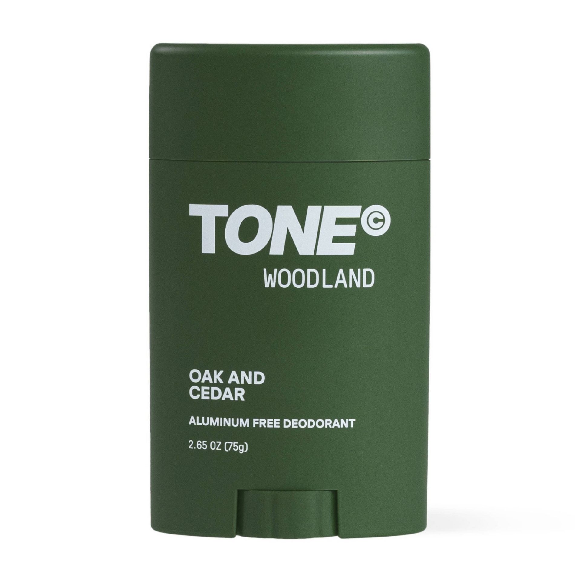 TONE Aluminum-Free Deodorant - Woodland - 75g: Solid Form, Travel Size, For Normal & Sensitive Skin