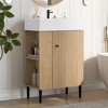 TiramisuBest Modern White Bathroom Vanity with Ceramic Sink & Smart Storage Cabinet - 3 of 4