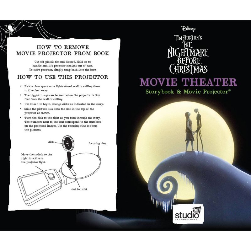Disney: Tim Burton's the Nightmare Before Christmas Movie Theater Storybook & Movie Projector - by  Editors of Studio Fun International (Hardcover), 3 of 7