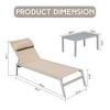 PAGED Chaise Lounge Chair Set of 3 Outdoor Patio Lounge Chairs with Side Table All Weather Reclining Chair for Outside, Pool - 3 of 4