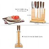 LunaLulinlk Knife Block Magnetic Universal Knives Holder Bamboo Knife Stand for Kitchen Cutlery Display Rack and Organizer - 4 of 4