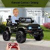 12V Ride On Truck for Kids, Battery Powered Electric Car w/ Remote Control, LED Lights, Music, Openable Doors, 4-Wheeler Toy Vehicle Gift, White - 2 of 4