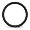 Black Bow Jewelry 4mm Black Plated Stainless Steel Brushed Domed Band - 2 of 4