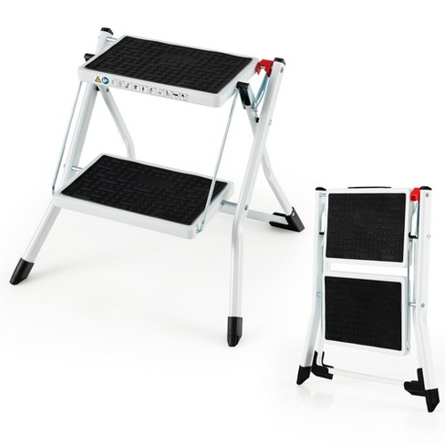 Costway 2 Step Ladder Folding Step Stool 330lbs Capacity With Anti