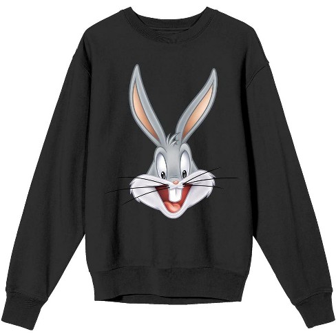 Target Tunes Sweatshirt Women\'s Black : Bunny Bugs Looney Sleeve Long
