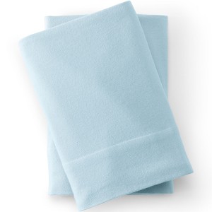 Lands' End Comfy Super Soft Cotton Flannel Pillowcases - 5oz - 1 of 2