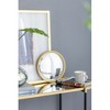 D11" Gold Round Mirror, Circle Mirror with Iron Frame for Living Room Bedroom Vanity Entryway Hallway - 2 of 4