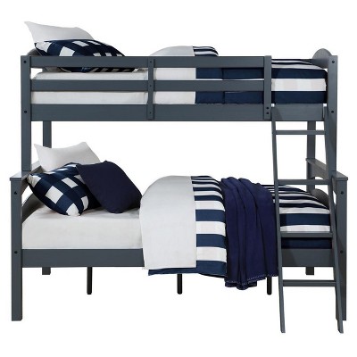 Maddox Bunk Bed Twin Over Full Gray, Maddox Twin Over Full Bunk Bed
