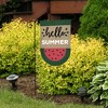 Watermelon Summer Burlap Garden Flag Hello Summer 18" x 12.5" Briarwood Lane - 4 of 4