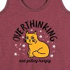 Women's - Instant Message - Overthinking and Getting Hangry Graphic Racerback Tank - 2 of 4