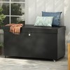200 Gallon Outdoor Storage Deck Box, Wicker Patio Storage Box with Wheels, Flip Top Rattan Storage Bin for Cushion Garden Tool Pool Supplies - 2 of 4
