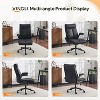 VINGLI Rolling Ergonomic Office Desk Chair with Padded Flip-up Arms, 360° Swivel High Back Executive Computer Task Chair with Wheels ,Pu Black - 3 of 4