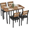 Modern 5-Piece Dining Set for 4,  Chair Set with Comfy Padded Seats, Sturdy Metal Frame, Space-Saving Design,  Perfect for Home & Apartment - 2 of 4