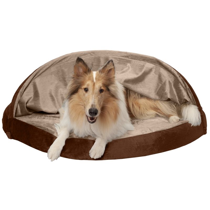 FurHaven Microvelvet Snuggery Orthopedic Dog Bed, 1 of 6