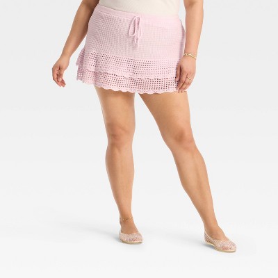 Women's Openwork Tiered Mini Skirt - Wild Fable™