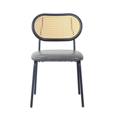 FURNIinspire Dining Chairs, Modern Dining Room Chairs with Comfy Backrest and Upholstered for Kitchen, Dining Room, 4PCS, Gray, 17.72"*22.05"*31.5"