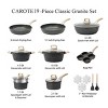 CAROTE 19pcs Pots and Pans Set Nonstick, Cookware Set Black Granite Induction Kitchen Cooking Set w/Frying Pans & Saucepans(PFOS, PFOA Free) - 2 of 4